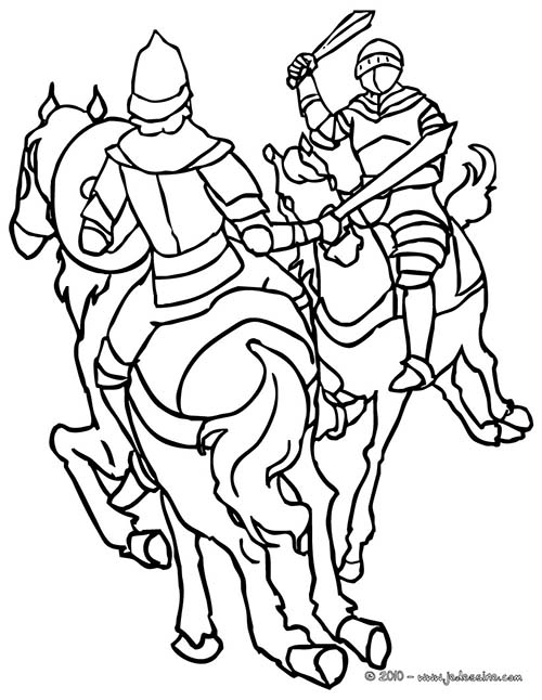 Coloriage-CHEVALIERS-ET-DRAGONS-Rencontre-de-chevaliers.jpg