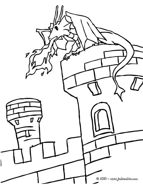 Coloriage-CHEVALIERS-ET-DRAGONS-Un-dragon-sur-un-chateau-fort.jpg