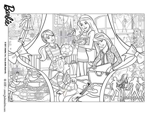 Coloriage Barbie De Noel