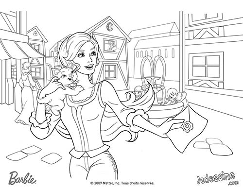 Coloriages-Barbie-et-les-3-Mousquetaires-Coloriage-de-Corinne-avec-son-chat-Miette.jpg