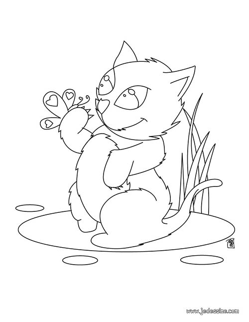 Coloriages-de-Chat-Un-chat-et-un-papillon.jpg