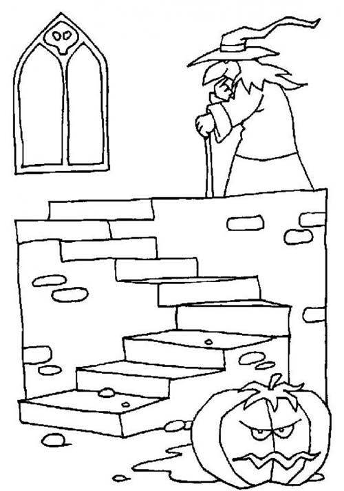 Coloriages-de-Sorcieres-dHalloween-Coloriage-de-la-sorciere-et-la-citrouille.jpg