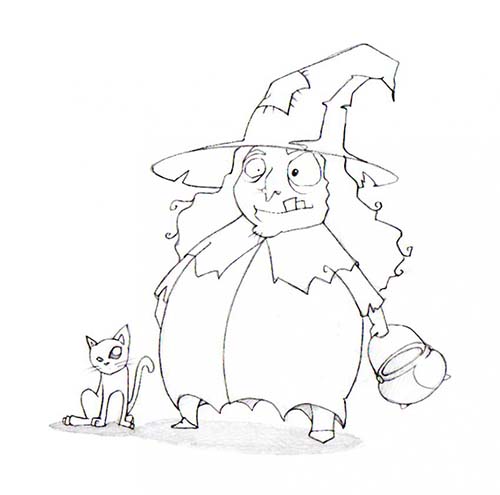 Coloriages-de-Sorcieres-dHalloween-Coloriage-de-la-sorciere-et-son-chat.jpg