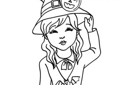 Coloriages-de-Sorcieres-dHalloween-LA-SORCIERE-et-la-CITROUILLE.jpg