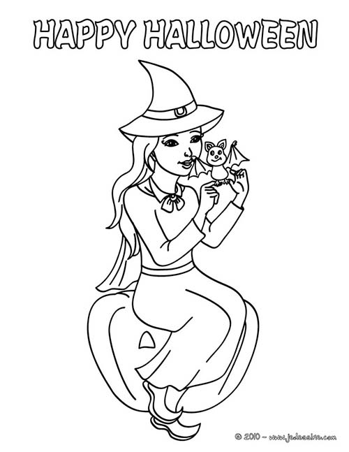 Coloriages-de-Sorcieres-dHalloween-SORCIERE-et-sa-chauve-souris-a-colorier.jpg