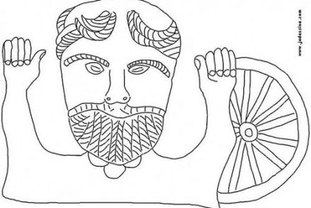 Coloriages-sur-les-origines-celtes-dHalloween-Coloriage-de-Taranis.jpg