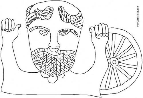 Coloriages-sur-les-origines-celtes-dHalloween-Coloriage-de-Taranis.jpg