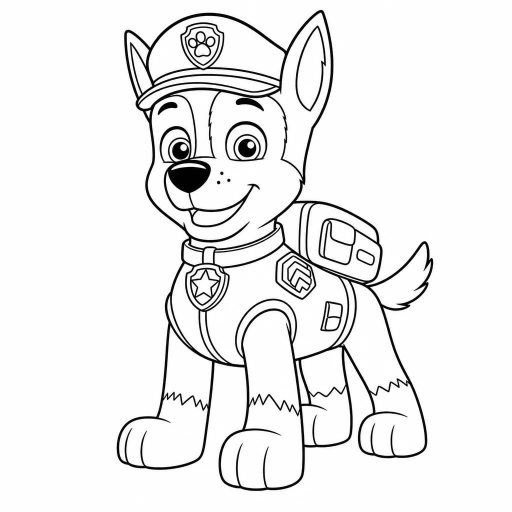 Coloriage Chase le chien policier à imprimer